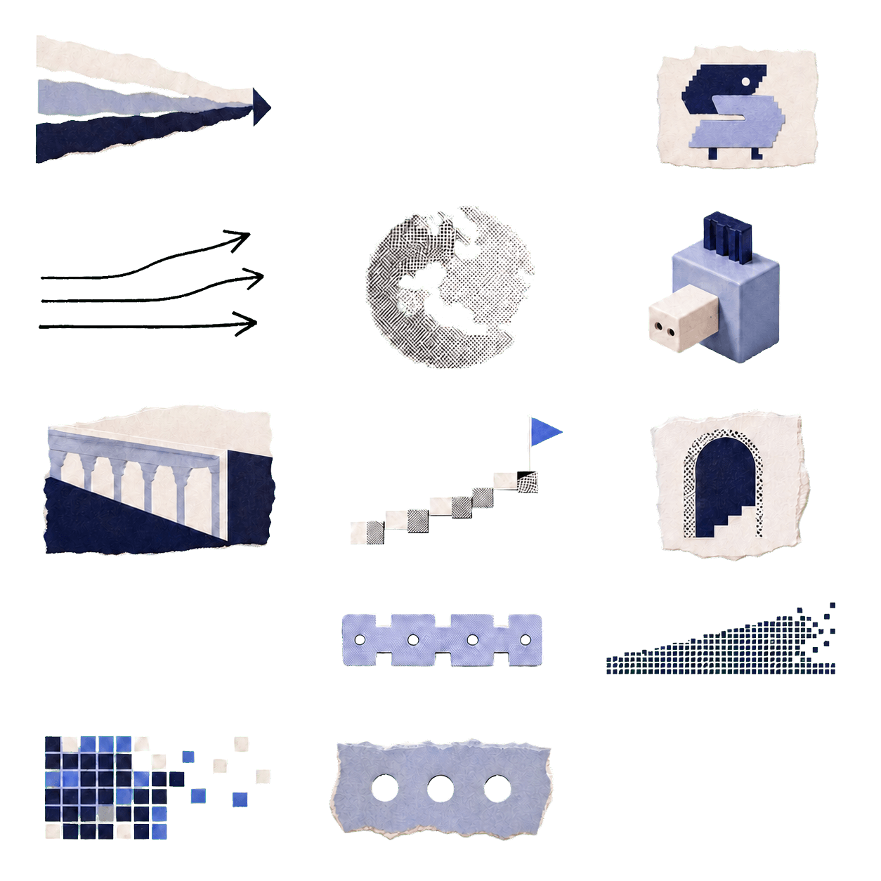 ScaleLanes systems motif library with blocks and relays