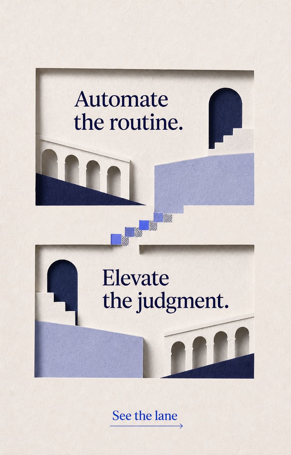 ScaleLanes creative: Automate the routine. Elevate the judgment.
